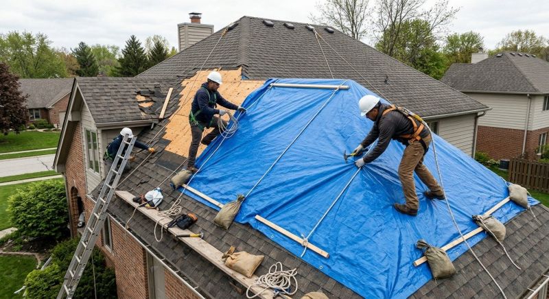 Temporary Roof Tarping